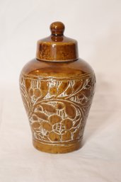 Small Vintage Stoneware Ginger Jar (V-46)