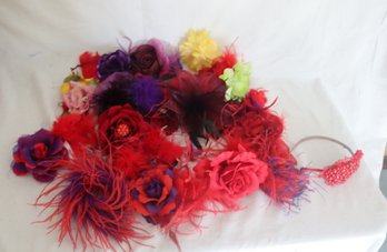 Feathers And Flowers For Hats Red Hat Society!