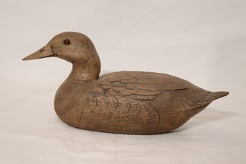 Carved Wooden Duck Decoy Made In The USA (V-49)