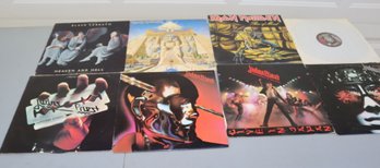 Black Sabbath, Iron Maiden, & Judas Priest Vinyl Record Lot (R-1)