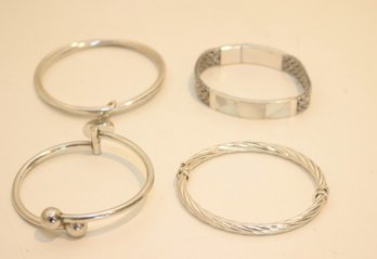 4 Sterling Silver Bracelets (J-10)