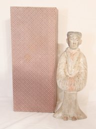 Chinese Terracotta Statue Woman In Standing Position. (B-5)