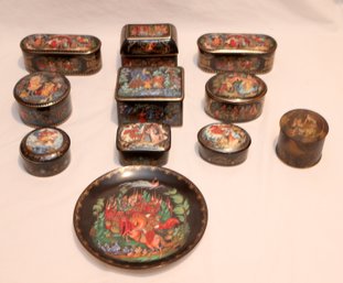 Russian Porcelain Trinket Box Collection (L-20)