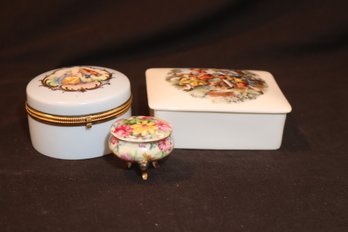 Set Of 3 Vanity Trinket Boxes (D-83)
