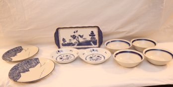 Assorted Blue And White Plates (M-87)