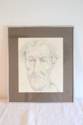 Framed Pencil Drawing Signed