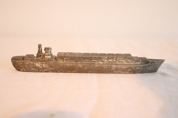 Vintage Sea Land Panama Cargo Ship Metal PAPERWEIGHT