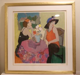 Framed Itzchak Tarkay 'Women Lunching' Hand Signed Numbered Serigraph