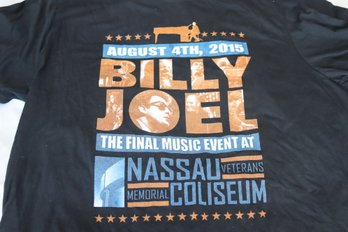 BILLY JOEL FINAL MUSIC EVENT AT NASSAU COLISEUM T-SHIRT SZ. XL 8/4/2015 (R-78)
