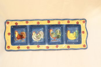 Rectangular Serving Tray Chicken/ Rooster (D-96)