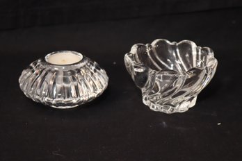 Pair Of Crystal Glass Votive Candle Holders Mikasa (V-71)