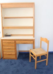 Vintage Stanley Furniture Desk W/  Hutch And Chair