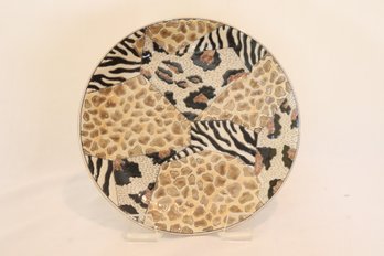 Jena Hall Animal Print Safari Decorative Plate (E-18)