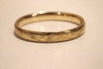 Vintage 14k Gold Bangle Bracelet 17g