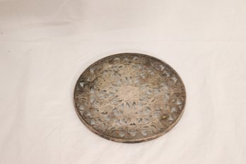 Silver And Glass Trivet. (B-30)