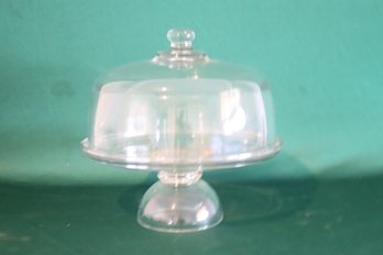 Glass Covered Cake Plate (R-76)