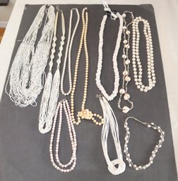 Assorted Beaded Pearl Necklaces (J-20)