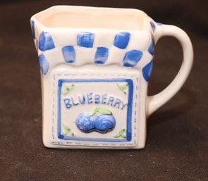 Blueberry Country Checkers Creamer (E-9)