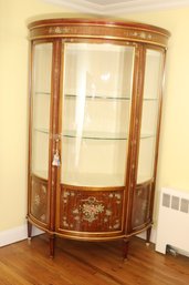 French Style Curved Front Curio Cabinet