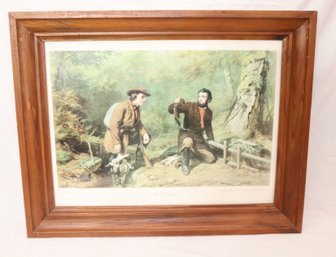 Framed Mink Trapping In Northern New York By Arthur Fitzwilliam Tait (F-16)