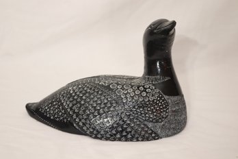 Loon Carving  The Aardik Collection  Carved Stone  Made In Canada (F-19)