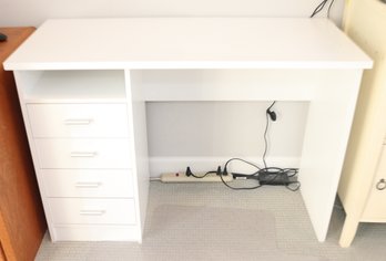 White 4 Drawer Desk