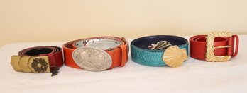 Vintage 80's Colorfull Womens Belts: Mondi, Snakeskin, Leather Shop (A-42)