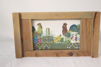 Rooster Wooden Wall Mounted Key Holder