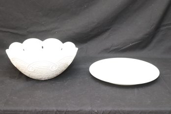 White Bowl And Plate (A-50)