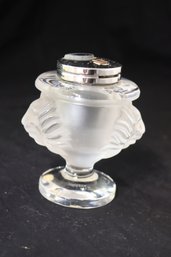 Vintage Lalique Crystal Tete De Lion Table Lighter Made In France (H-23)