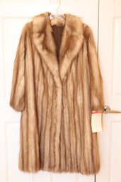Beautiful Stone Marten Fur Coat W/ 1990 Appraisal Of $14,000!!!