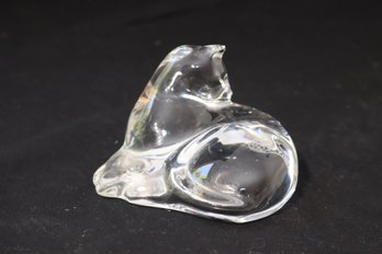 Baccarat Crystal Cat Figurine (H-24)