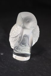 Vintage Lalique Crystal Owl Figurine (H-25)
