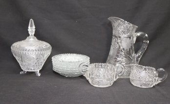 Assorted Vintage Pressed Glass Glassware Lot (B-78)