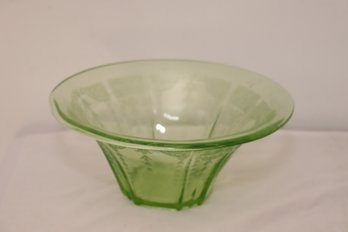 Vintage Green Glass Bowl (F-48)