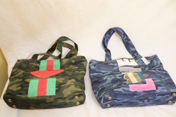 Pair Camouflage Love Tote Bags (-18)