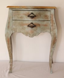 Nice Painted 2 Drawer Side End Table Night Stand Made In Italy (F-54)