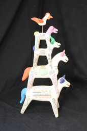 Mexican Stacked Horse Statue (H-34)