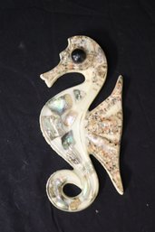 Vintage Sea Horse With Abalone