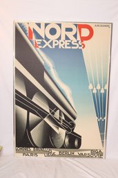 Vintage NORD EXPRESS 1925 Vintage Train Railroad Advertising Framed (S-51)