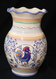 Vintage Deruta Vase Made In Italy Dip A Mano (H-38)
