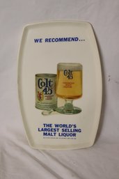 Vintage Colt 45 Malt Liquor Bar Tray Platter (S-52)