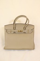Pebbled Leather Birkin Style Bag (P-25)
