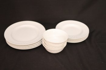 Martha Stewart Plate Set White Dishes Bowls  (B-91)