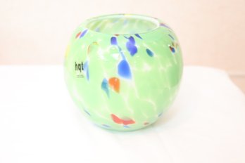 Art Glass Round Vase (S-86)