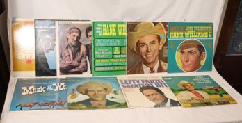 Vintage Country Western Vinyl Record Lot, Hank Williams, Slim Whitman, Willie Nelson And More! (S-63)