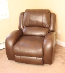 POWER Brown Leather Recliner Chair