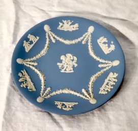 Vintage Wedgwood Blue Jasperware Plate (H-53)