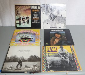 Vintage Beatles Vinyl Records: Something New, Revolver, Magical Mystery Tour, McCartney, Harrison (V-14)