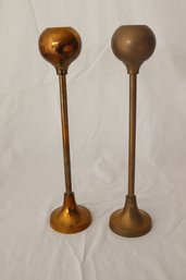 Vintage Brass Candlesticks (F-12)